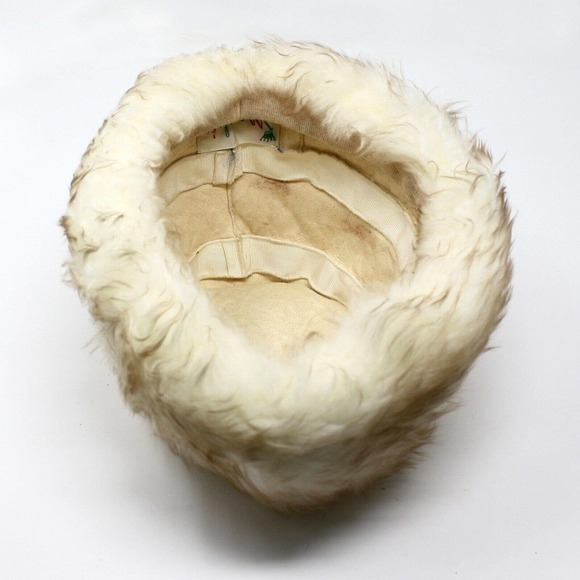 Vintage Marche Light Brown Tipped White Fur Hat Cloche Made in Italy - Hey Viv - Picture 5 of 8